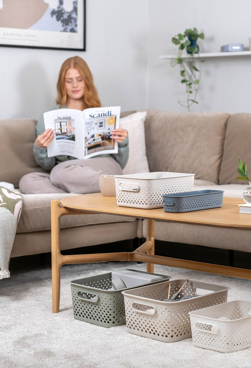 SmartStore Essence storage baskets in living room